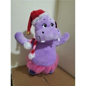 Animated Purple Belly-Shaking Hippo Plush Figure with Sound and Dancing Features